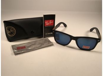 Fantastic Brand New RAY BAN Sunglasses - With Matte Black Frames - Ray Ban Case & Booklet - Made In Italy