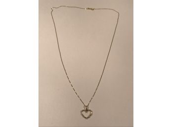 Fabulous 14kt Gold Pendant & Necklace With Diamonds - Beautiful Piece ! - 18' - 14kt Gold Chain