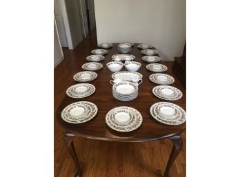 Incredible MACYS CHRISTMAS CHINA Lot  80 Pieces - IVORY HOLLY - Service For 16 People - Valued Over $2,500