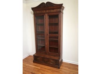 Incredible Antique Eastlake Victorian Walnut Bookcase / China Closet - VERY Unusual Piece - 1880s - 1900s