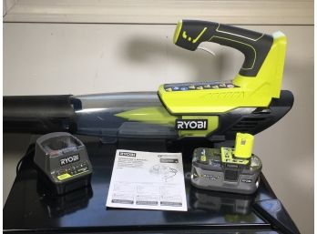 Fantastic RYOBI Cordless Leaf Blower With Lithium Ion Battery & Charger - LIKE NEW CONDITION