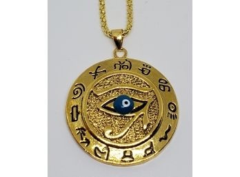 Egyptian Pharaoh Eye Of Horus Amulet Pendant Necklace