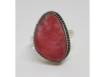 Norwegian Thulite Ring In Sterling