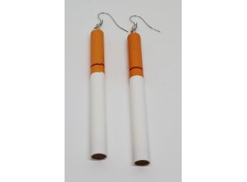 Funny Cigarette Novelty Earrings