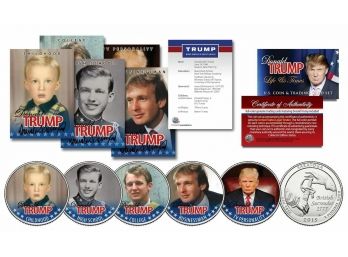 Donald Trump Life & Times 10 Piece Ultimate U.S Coin & Trading Card Collection Set