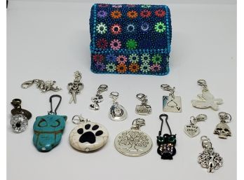 Mini Trinket Box With 15 Zipper Pulls