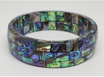 Stunning Abalone Shell Bangle Bracelet