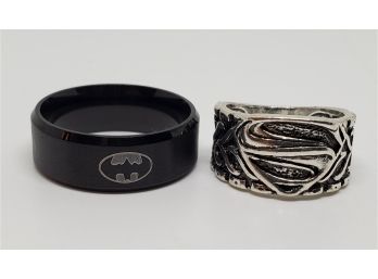 Superhero Ring Lot - Batman & Superman