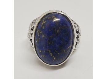 Bali Lapis Ring In Sterling Silver