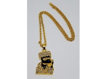 Iced Out Bart Simpson Pendant Necklace