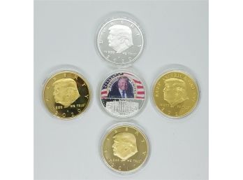 Set Of 5 Different NEW Commemorative Donald J. Trump Coins