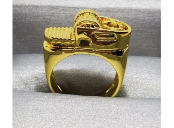 Unique Lighter Ring In Gold Tone