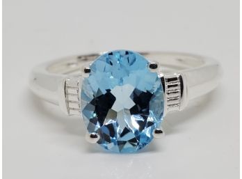 Sky Blue Topaz Ring In Sterling