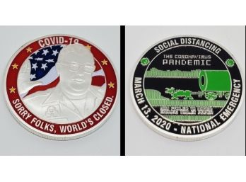 Awesome COVID-19 Pandemic Commerative 2 Sided Coin