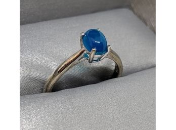 Miami Blue Welo Opal Ring In Platinum Over Sterling