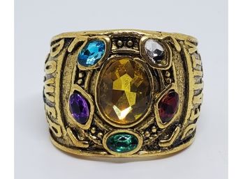 Marvel Avengers Infinity Stones Rings In Gold Tone