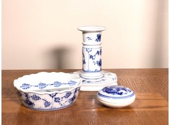 Blue & White Royal Copenhagen & Asian Pieces
