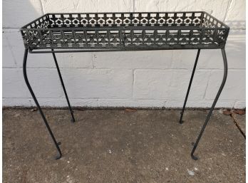 Cute Vintage Two Tier Black Metal Plant Stand