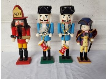 Four Wooden Christmas Nutcrackers  Soldiers