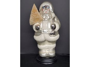 Great Dept 56 Mercury Glass 18.5' Santa Claus Figurine