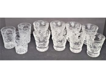 Clear Embossed Glassware Assortment