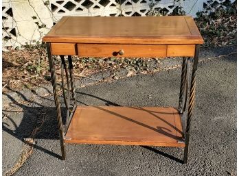 Small Wood & Wrought Metal Accent / Sofa Table  - Project Piece