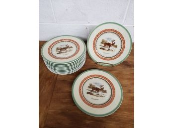 Thirteen Villeroy Boch Festive Memories Winter Scenes 8.5 Porcelain Plates -  - Reindeer