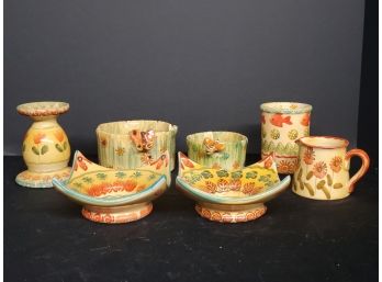 Italian Pottery Home Decor And Dining Assortment - Ita Lica Ara And More