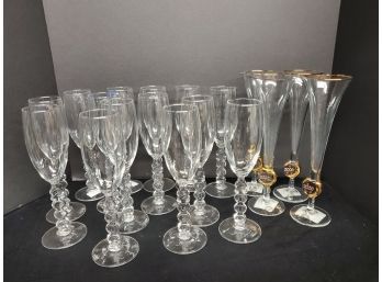 New Never Used Luminarc New Year's 2000 Champagne Flutes