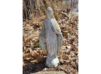 Vintage Cast Concrete Virgin Mary Yard Statuary