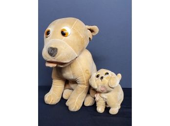 Two Adorable Antique Steiff Stuffed Dogs