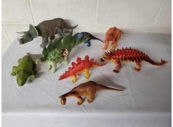 Big Lot Of Dinasuars JP Soft Rubber And Hard Plastic Toys