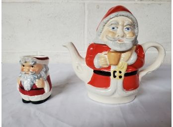 Vintage Santa Coffe Pot And Creamer Made In England Price