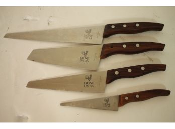 Get Set Of DIONE LUCAS Knives With Wood Handles