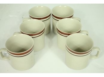 Set Of 6 Vintage Coffee Mugs By CATALINASTONE Of Japan