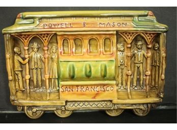 Vintage POWELL & MASON SAN FRANCISCO Ceramic Trolley Car