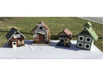 Lot Of Four Birdhouses