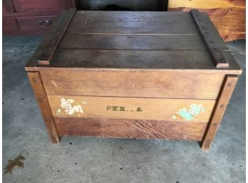 Vintage Wooden Toy Chest