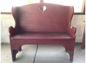 Vintage Two Seater Sweetheart Bench. Solid Wood. Perfect Indoor/outdoor Piece