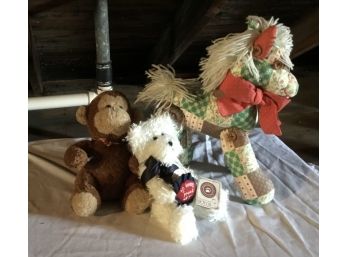 Vintage Boyd Bear, Horse And Monkey