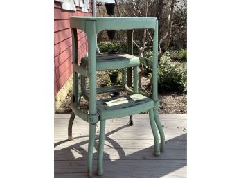 Antique Collapsable 3 Step-step Stool