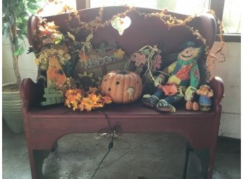 Lot #2 Of Halloween Decor (bench Not Included)