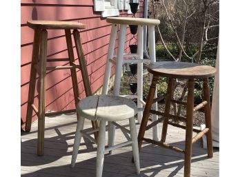 Vintage Stools Lot #1 Mixed Heights