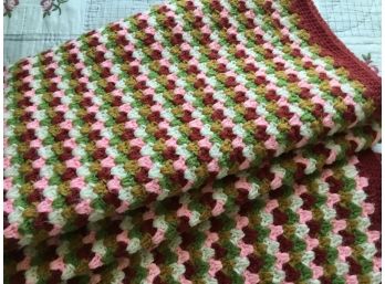 Vintage Hand Crocheted Throw