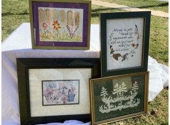 Lot Of Four Framed Wall Art