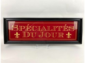 Specialties Du Jour Sign