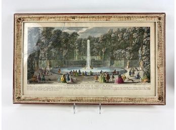 Jacques Rigaud Vintage Hand Colored Engraving