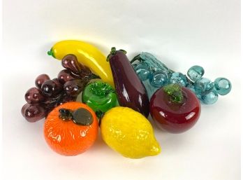 Collection Of Blown Glass Fruit