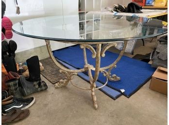 Large Glass Top Table