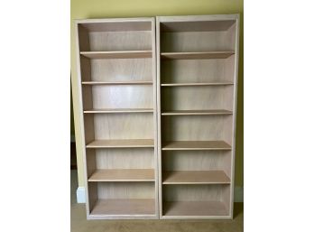 Set Of Adjustable Shelf Bookcases